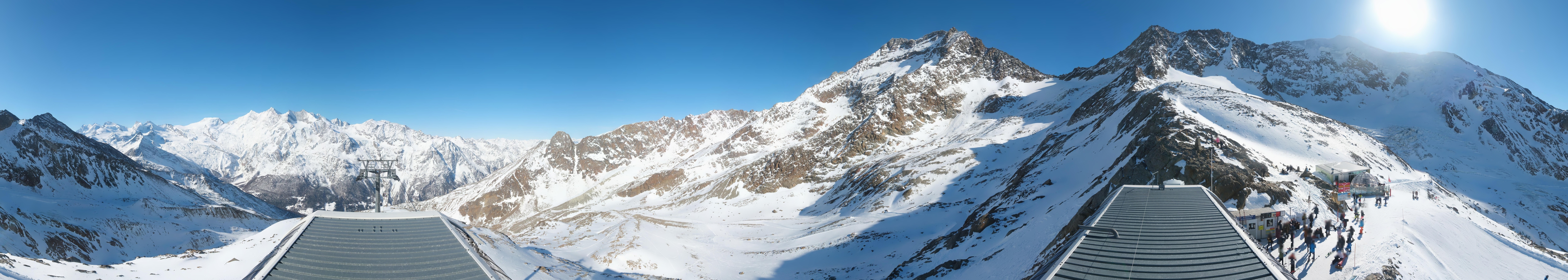 Archived image Webcam Top Station Hohsaas Gondola Saas-Grund