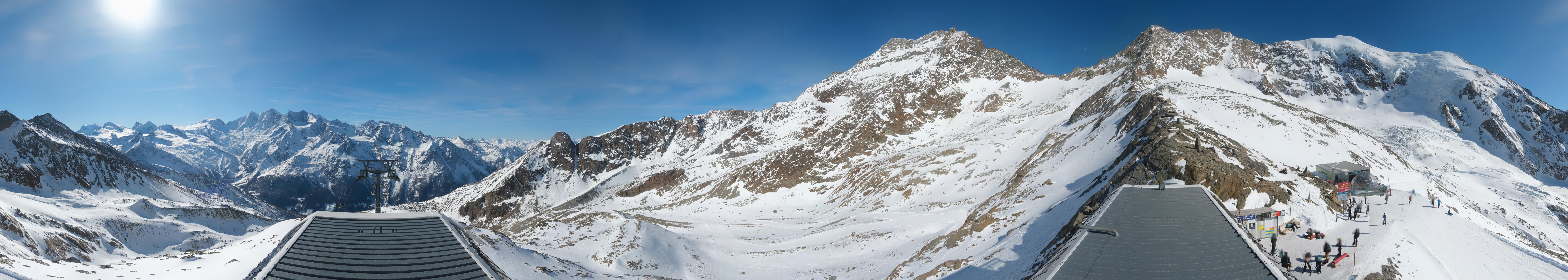 Archived image Webcam Top Station Hohsaas Gondola Saas-Grund