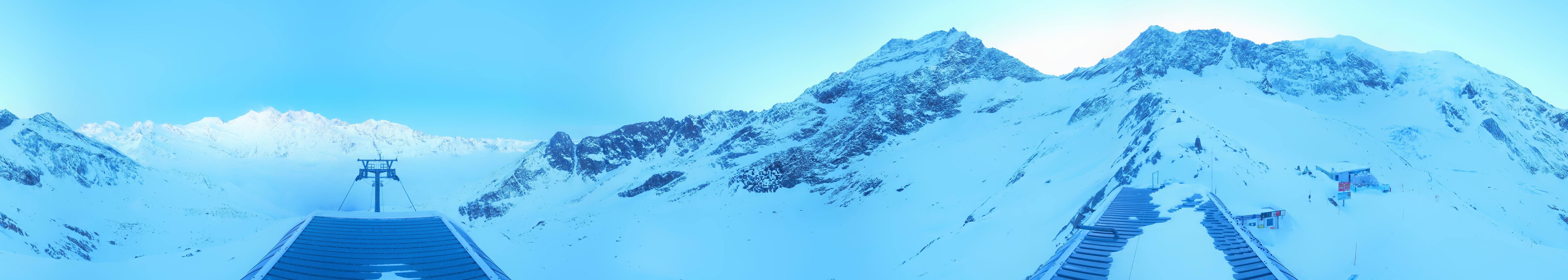 Archived image Webcam Top Station Hohsaas Gondola Saas-Grund