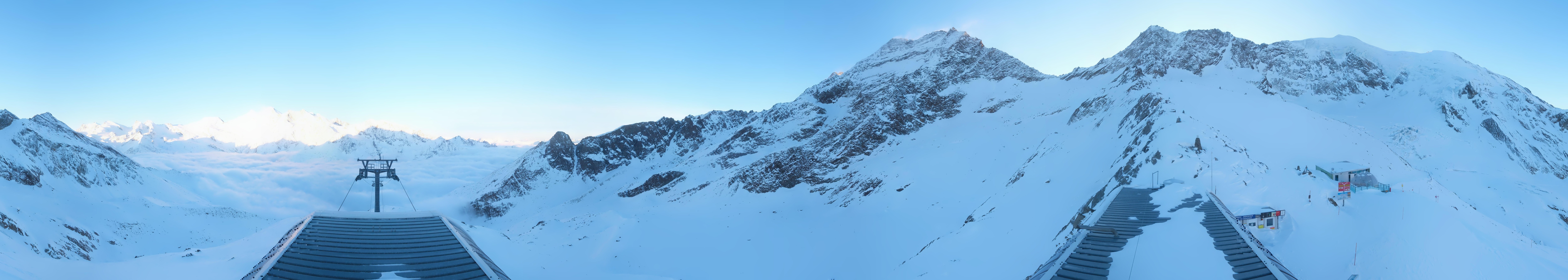 Archived image Webcam Top Station Hohsaas Gondola Saas-Grund