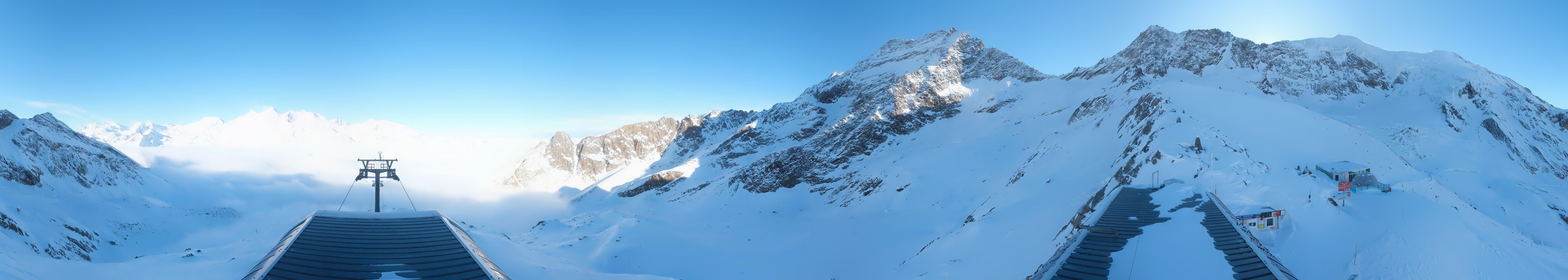 Archived image Webcam Top Station Hohsaas Gondola Saas-Grund