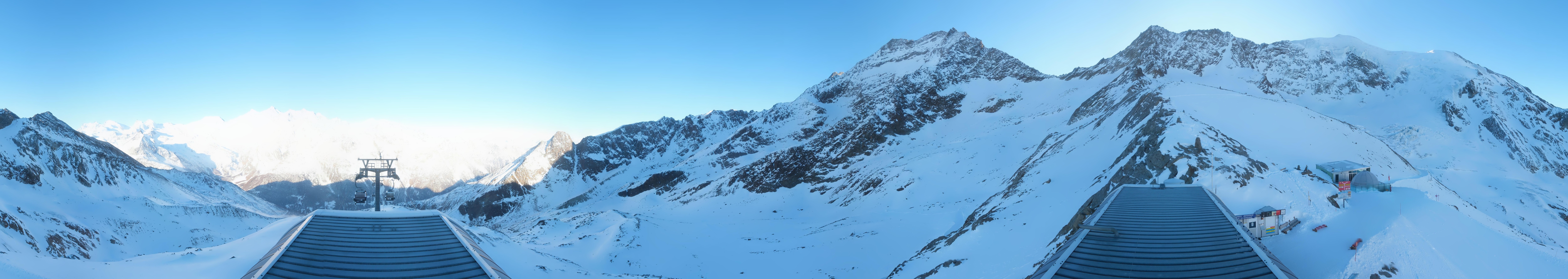 Archived image Webcam Top Station Hohsaas Gondola Saas-Grund