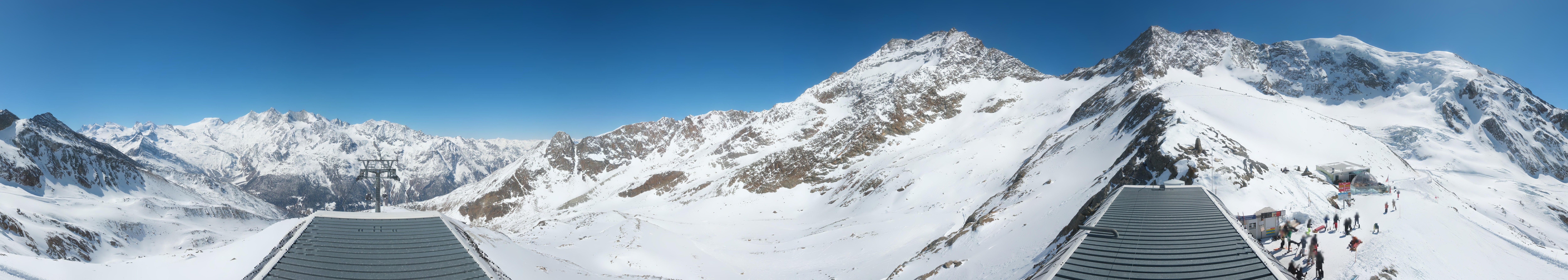 Archived image Webcam Top Station Hohsaas Gondola Saas-Grund