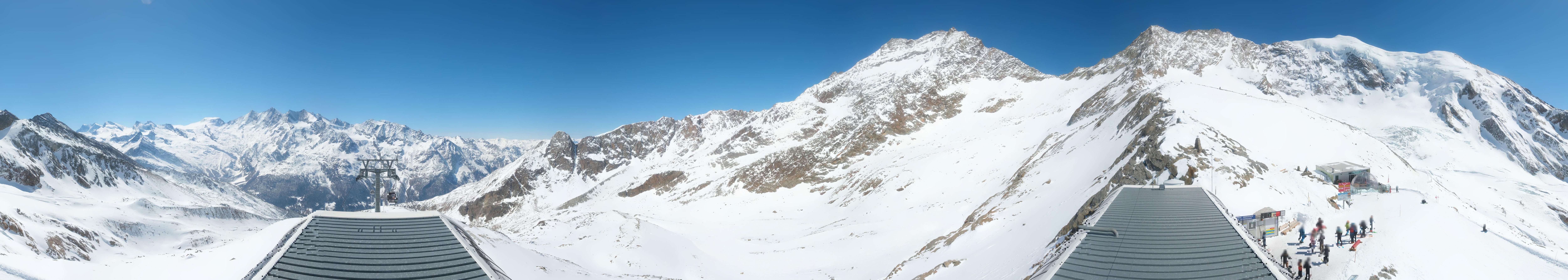Archived image Webcam Top Station Hohsaas Gondola Saas-Grund