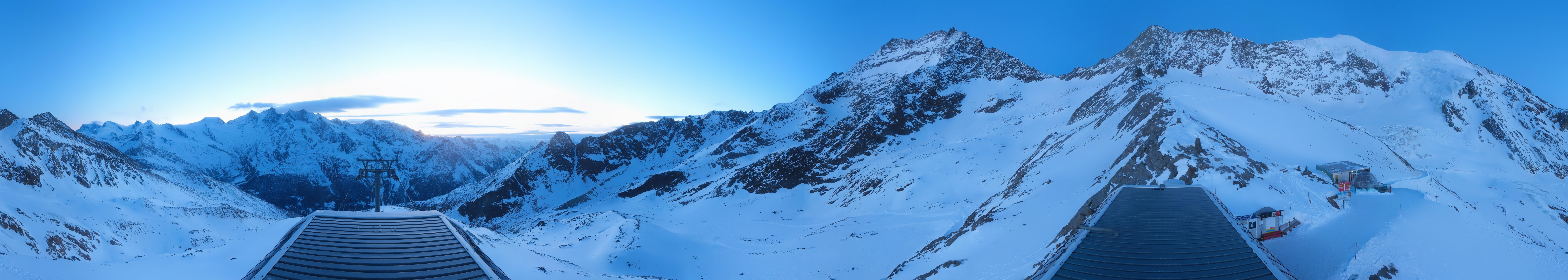 Archived image Webcam Top Station Hohsaas Gondola Saas-Grund