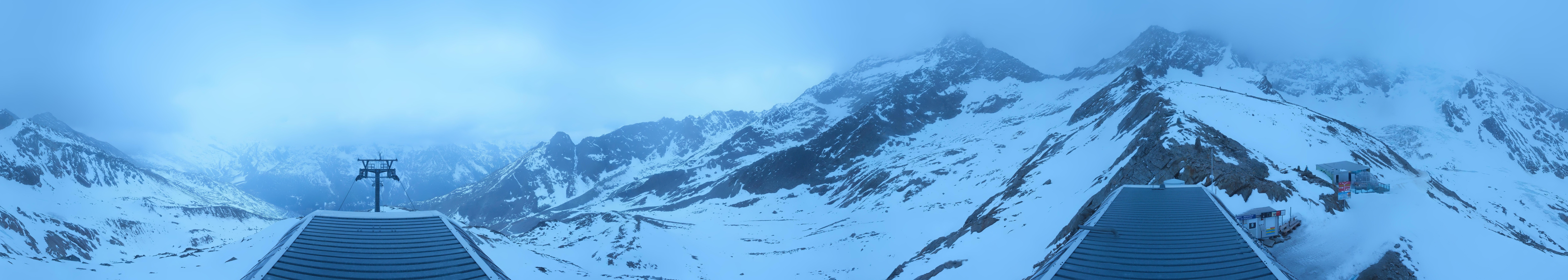 Archived image Webcam Top Station Hohsaas Gondola Saas-Grund