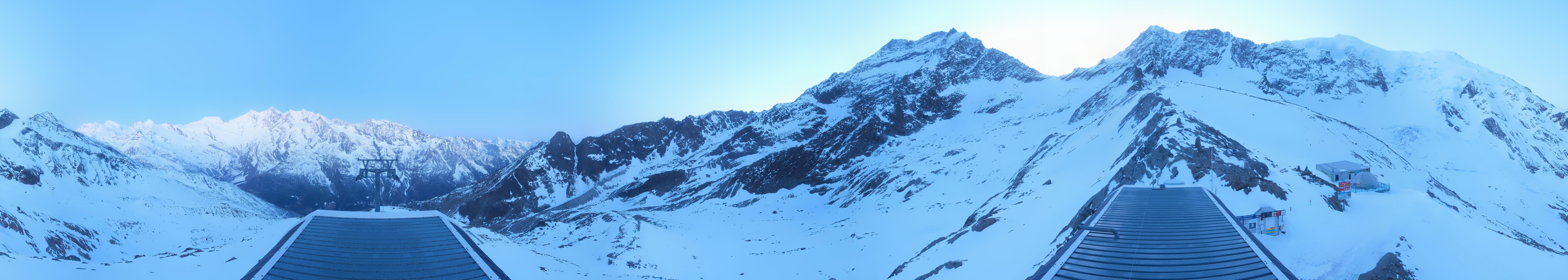 Archived image Webcam Top Station Hohsaas Gondola Saas-Grund