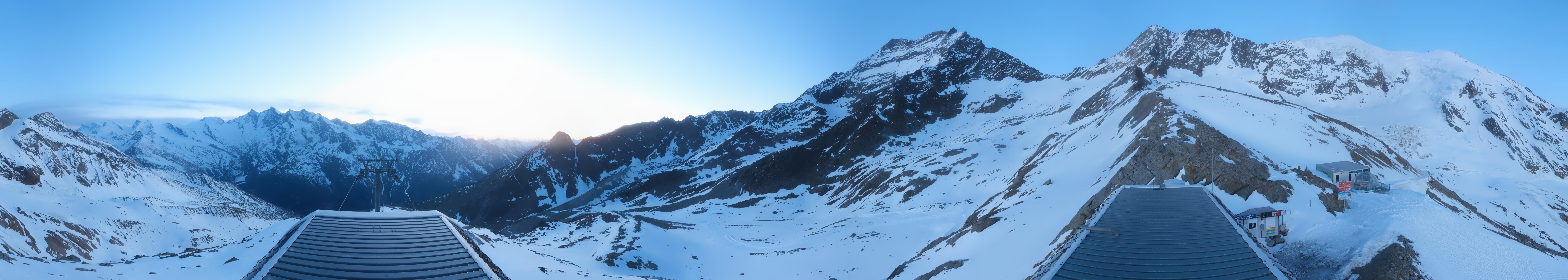 Archived image Webcam Top Station Hohsaas Gondola Saas-Grund
