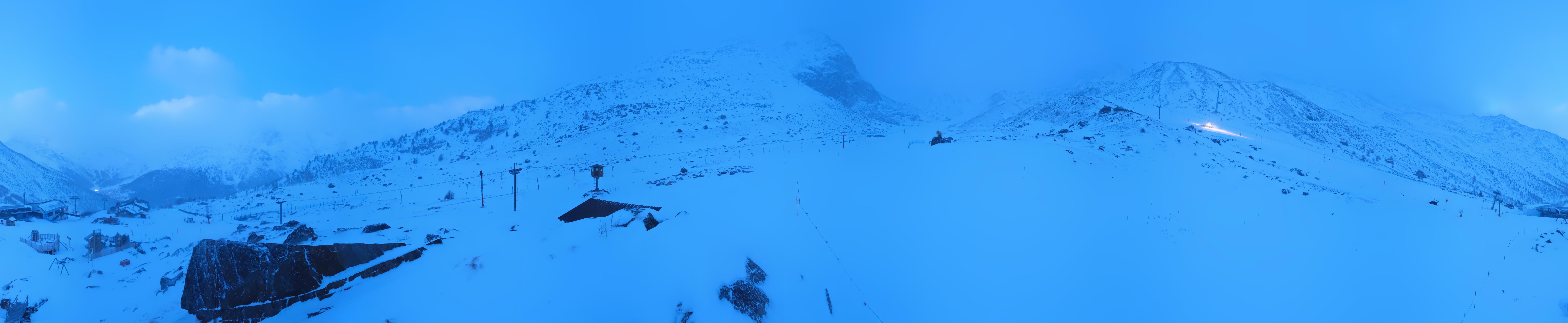 Archiv Foto Webcam Mittelstation Kreuzboden Saas-Grund Hohsaas