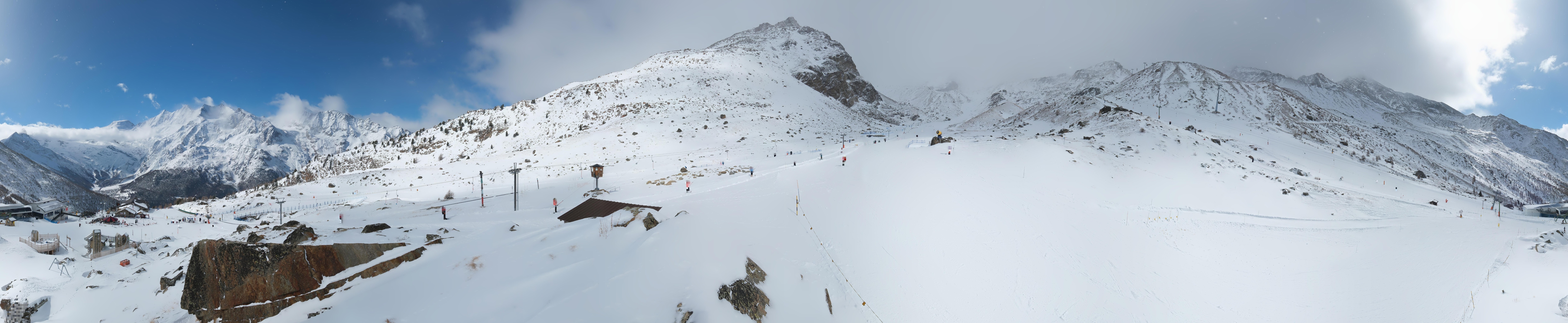 Archiv Foto Webcam Mittelstation Kreuzboden Saas-Grund Hohsaas