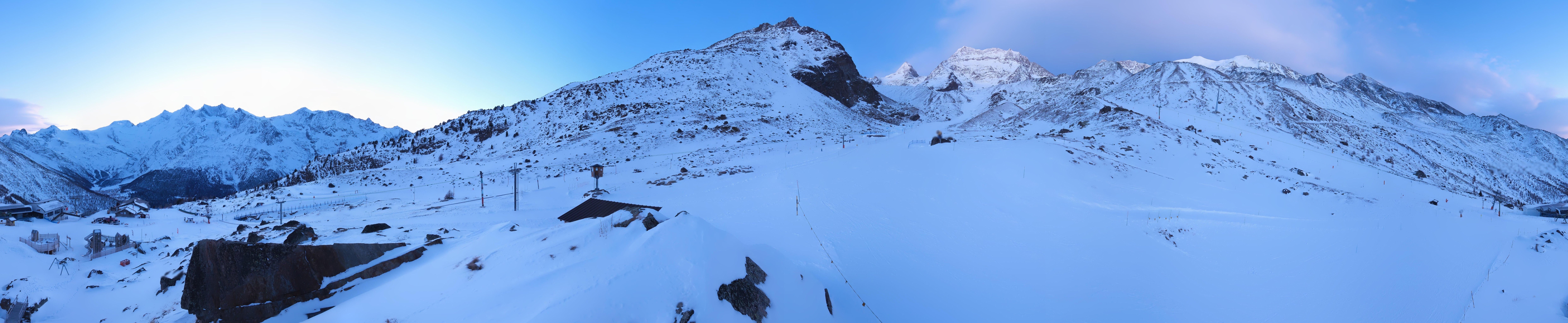 Archiv Foto Webcam Mittelstation Kreuzboden Saas-Grund Hohsaas