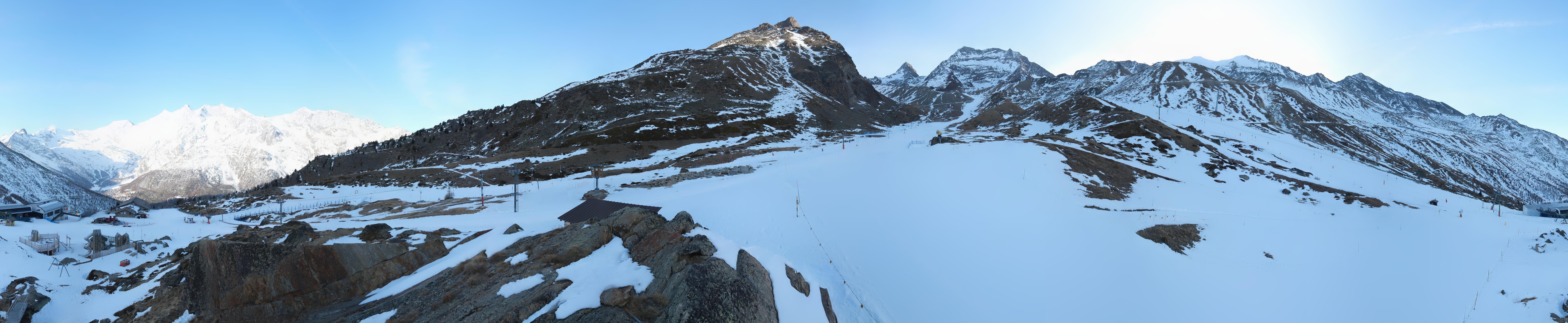 Archived image Webcam Mid-Station Kreuzboden Gondola Saas-Grund Hohsaas