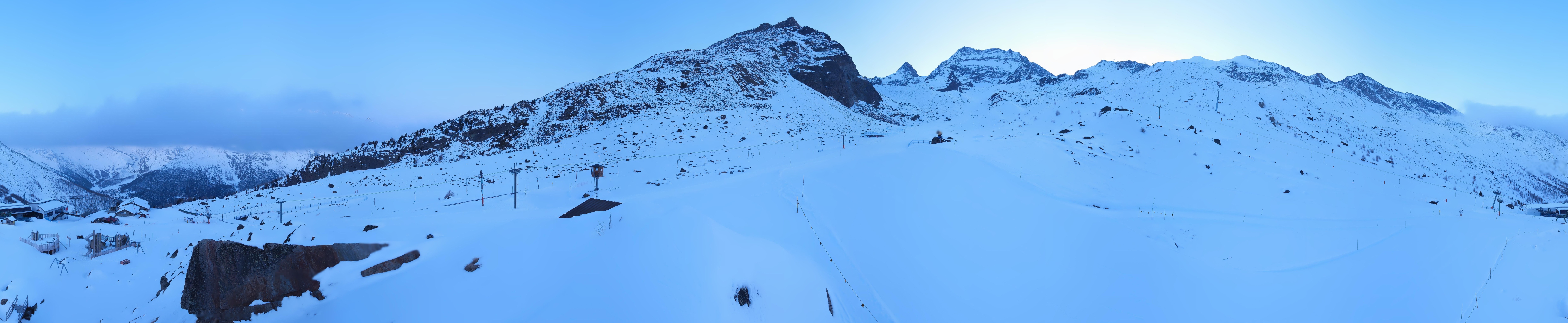 Archiv Foto Webcam Mittelstation Kreuzboden Saas-Grund Hohsaas