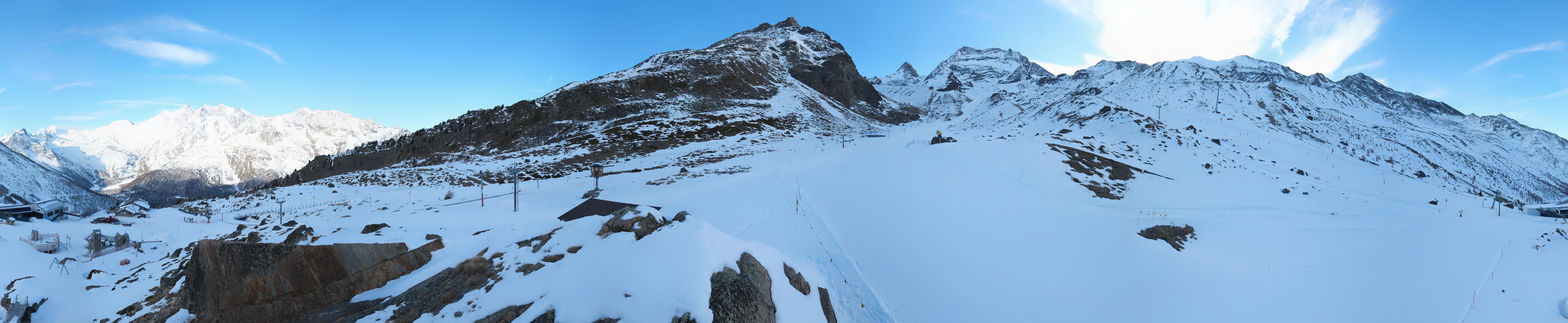 Archiv Foto Webcam Mittelstation Kreuzboden Saas-Grund Hohsaas