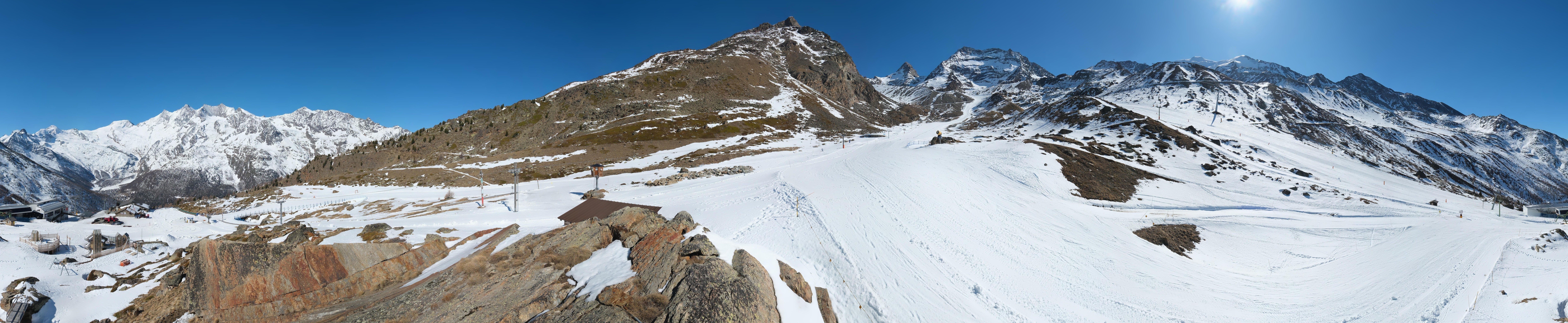 Archiv Foto Webcam Mittelstation Kreuzboden Saas-Grund Hohsaas