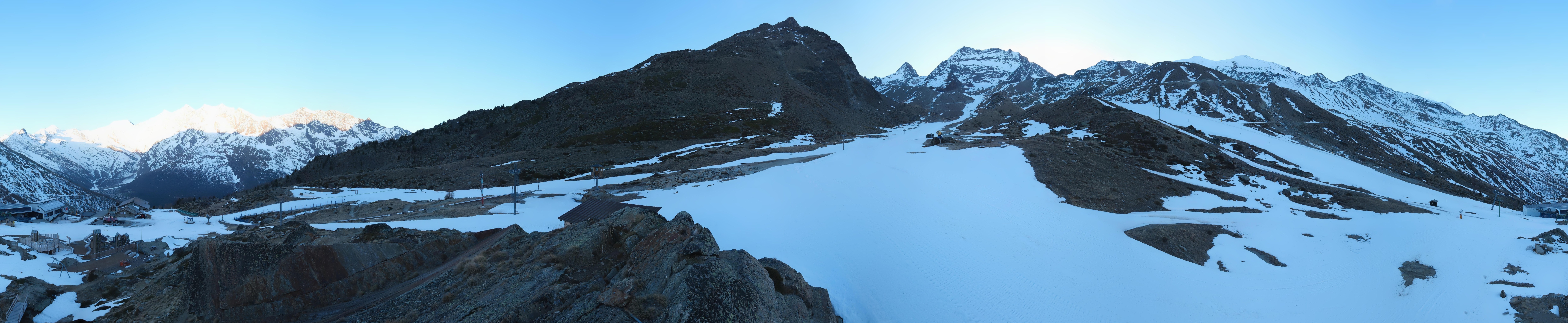 Archiv Foto Webcam Mittelstation Kreuzboden Saas-Grund Hohsaas