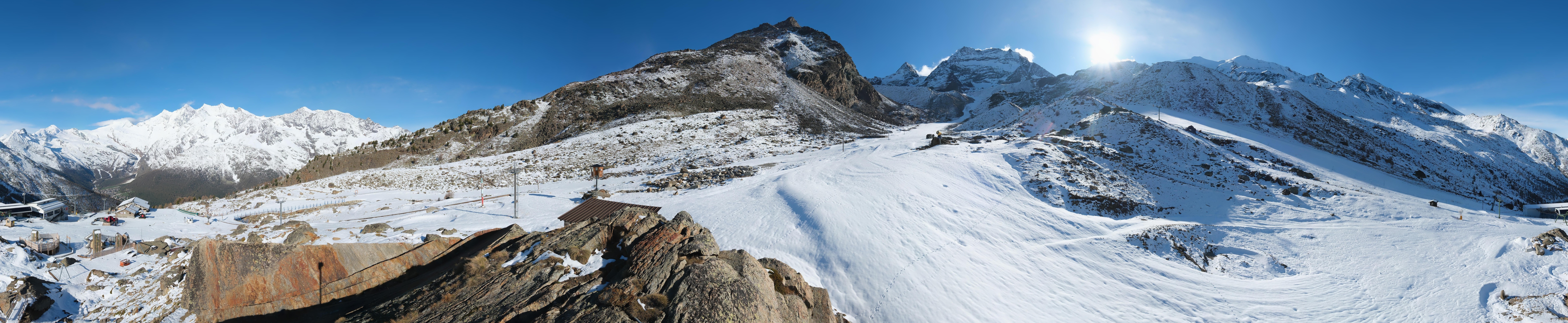 Archiv Foto Webcam Mittelstation Kreuzboden Saas-Grund Hohsaas