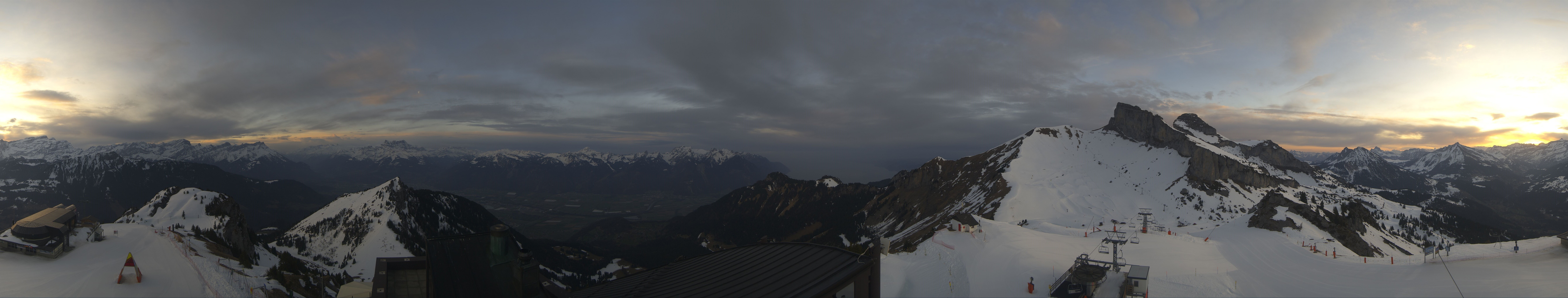 Archiv Foto Webcam Leysin Bergstation Berneuse Gondelbahn