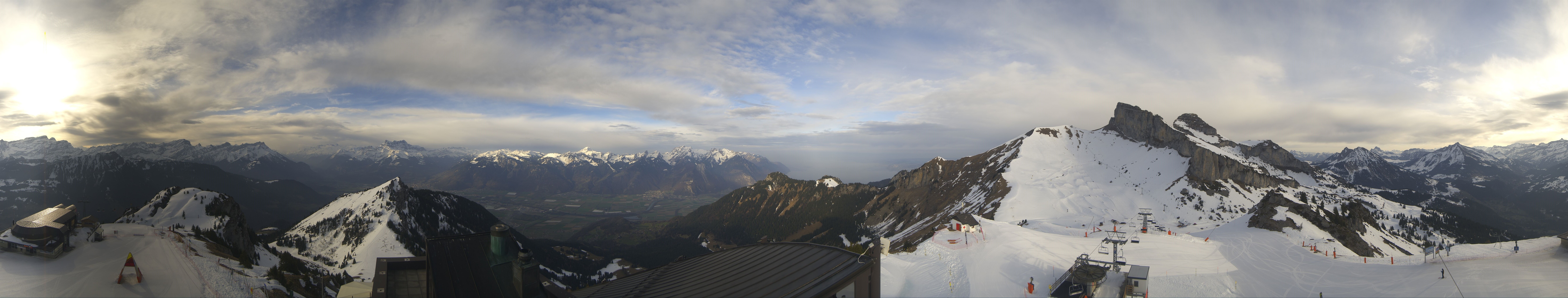 Archiv Foto Webcam Leysin Bergstation Berneuse Gondelbahn