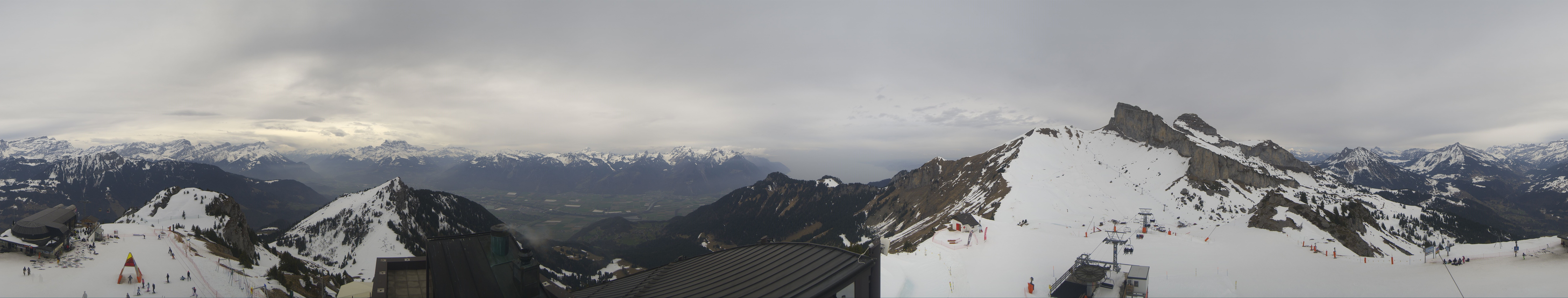 Archiv Foto Webcam Leysin Bergstation Berneuse Gondelbahn