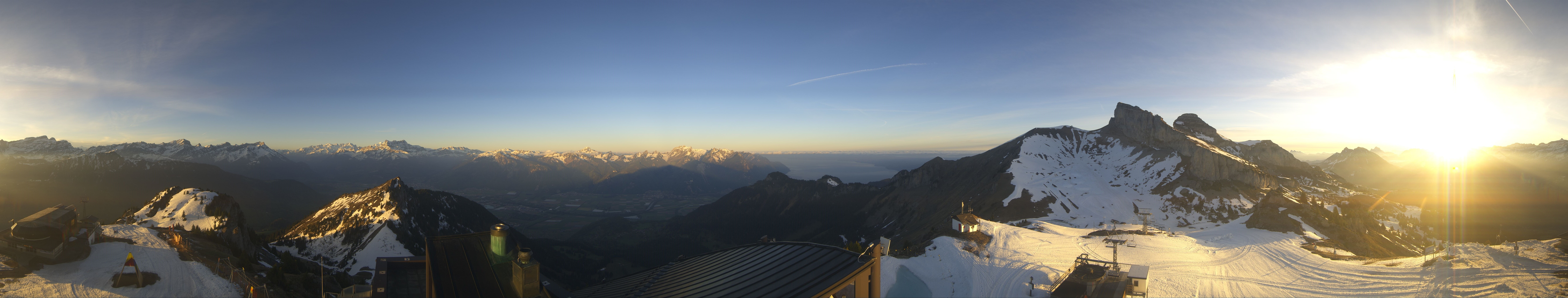Archiv Foto Webcam Leysin Bergstation Berneuse Gondelbahn