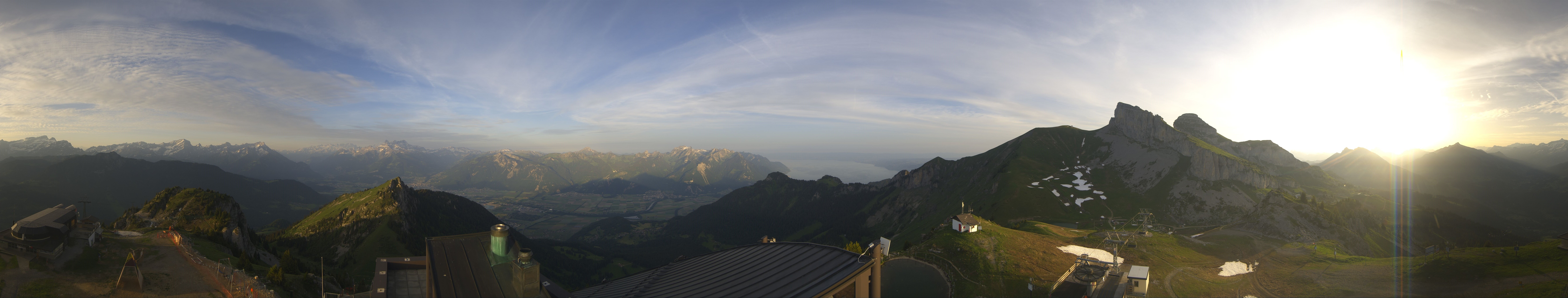Archiv Foto Webcam Leysin Bergstation Berneuse Gondelbahn