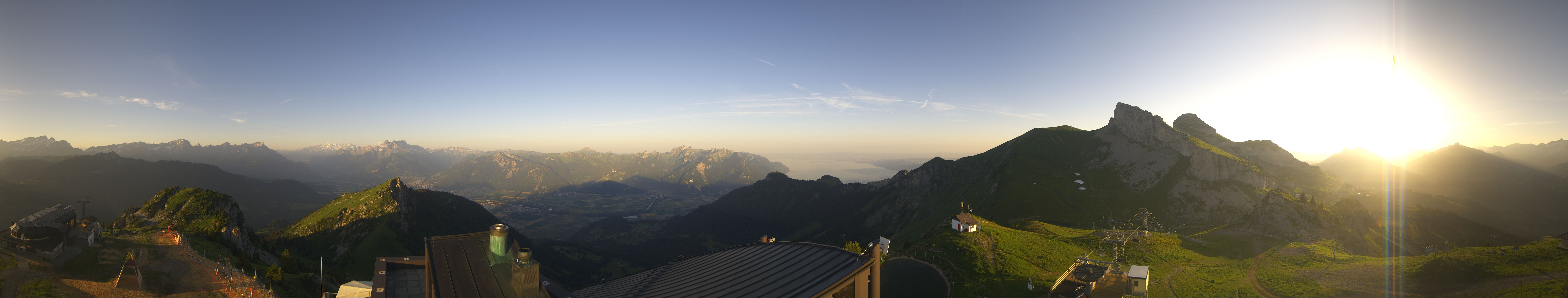 Archiv Foto Webcam Leysin Bergstation Berneuse Gondelbahn
