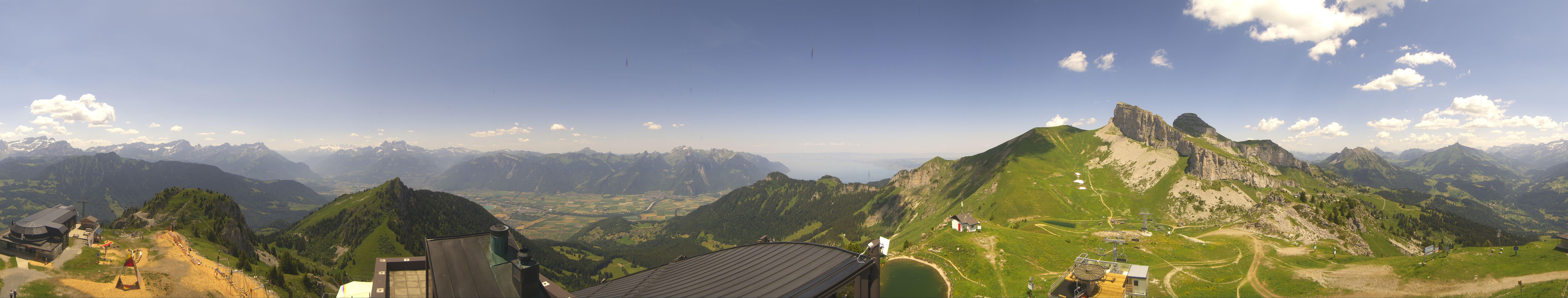Archiv Foto Webcam Leysin Bergstation Berneuse Gondelbahn