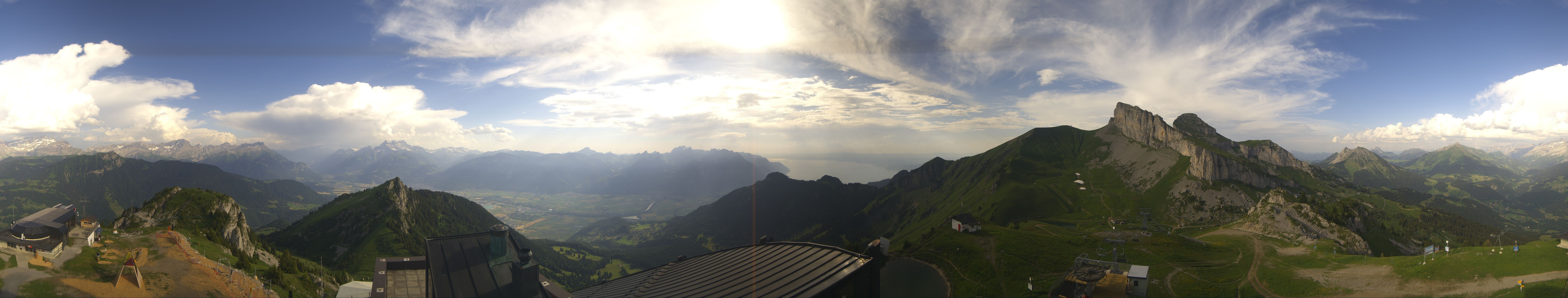 Archiv Foto Webcam Leysin Bergstation Berneuse Gondelbahn