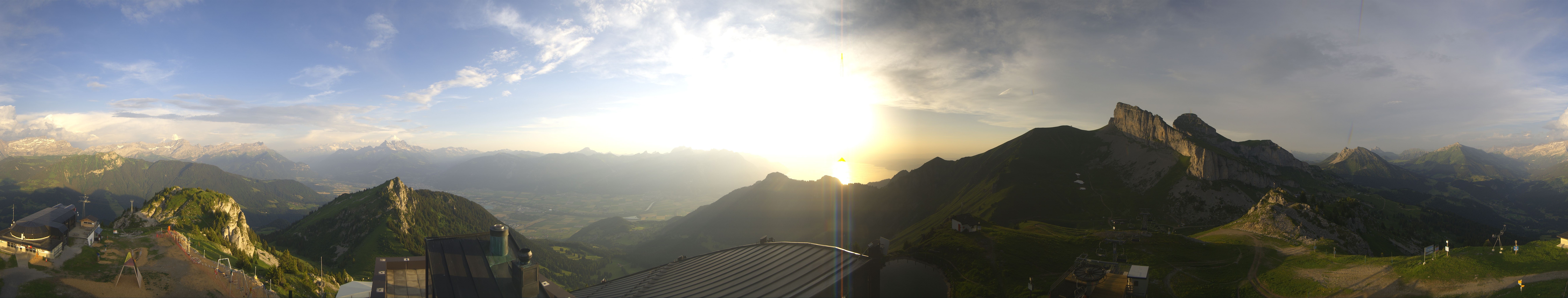 Archiv Foto Webcam Leysin Bergstation Berneuse Gondelbahn