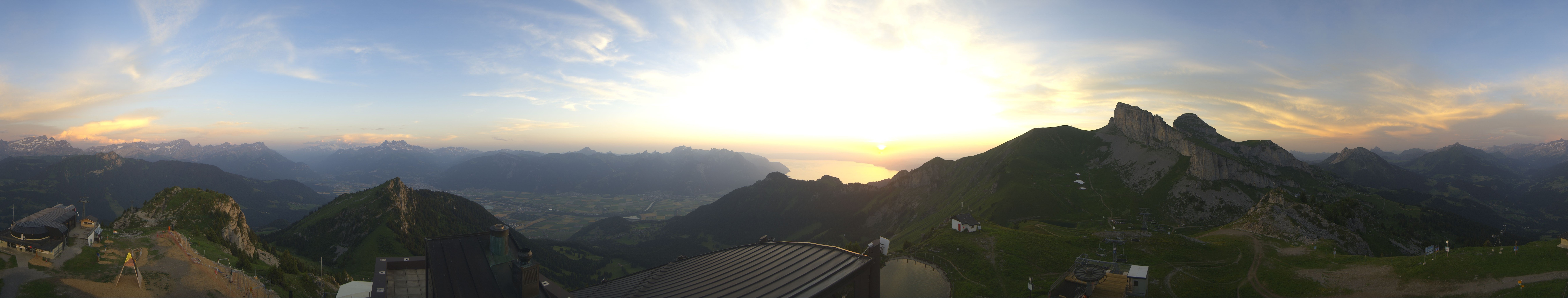 Archiv Foto Webcam Leysin Bergstation Berneuse Gondelbahn
