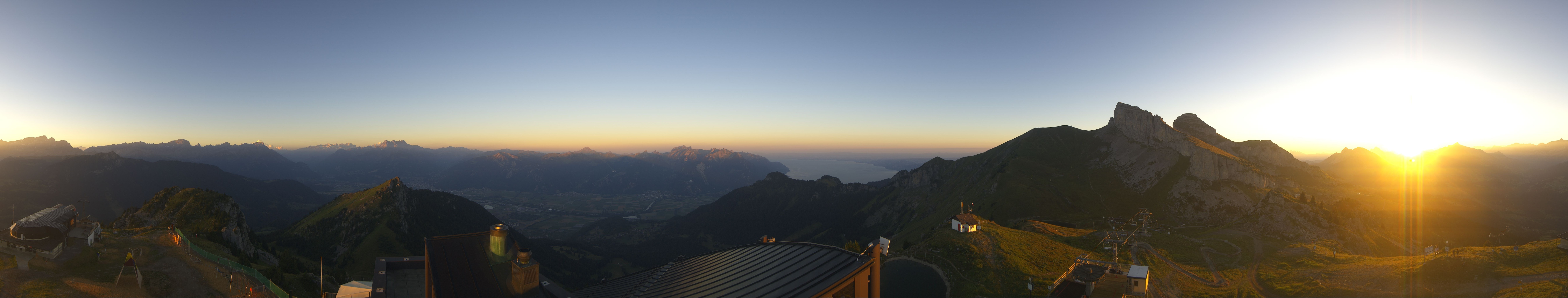 Archiv Foto Webcam Leysin Bergstation Berneuse Gondelbahn