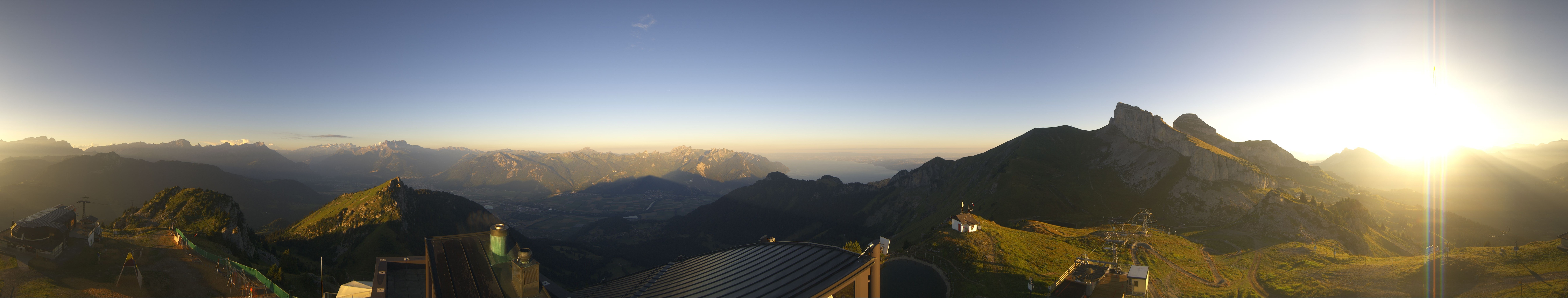 Archiv Foto Webcam Leysin Bergstation Berneuse Gondelbahn