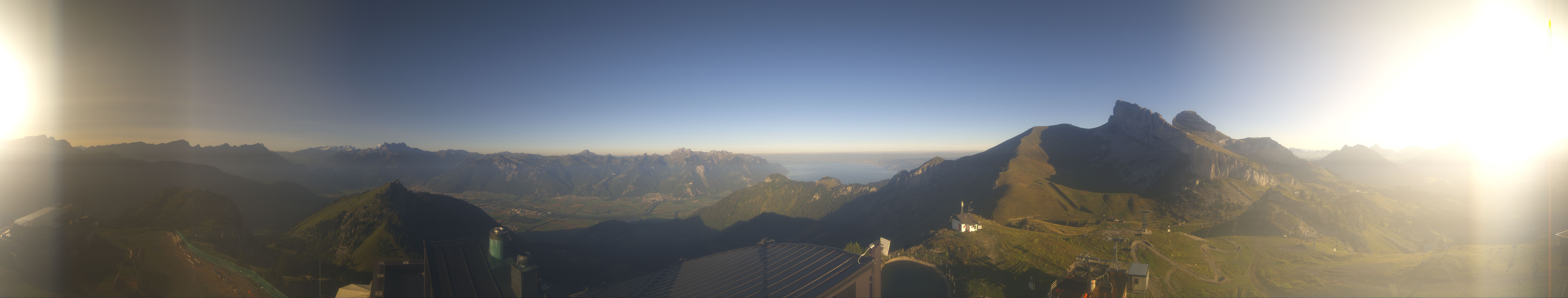 Archiv Foto Webcam Leysin Bergstation Berneuse Gondelbahn