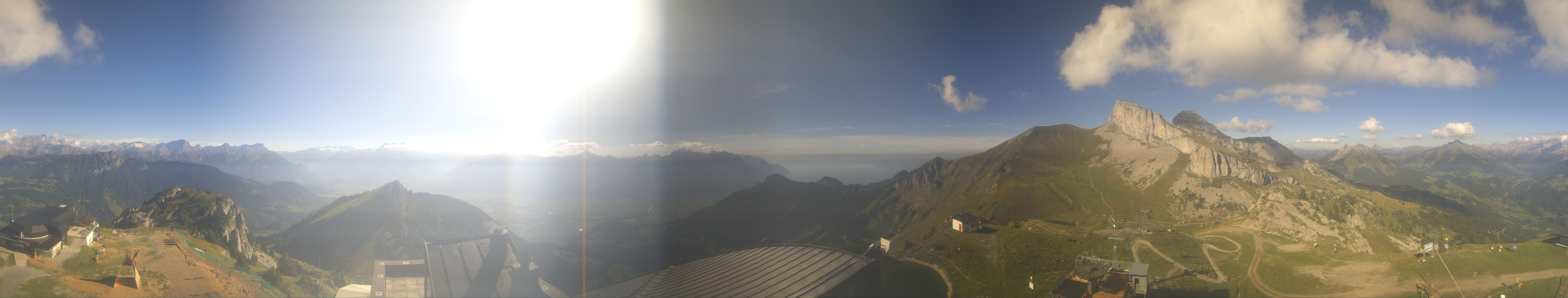 Archiv Foto Webcam Leysin Bergstation Berneuse Gondelbahn