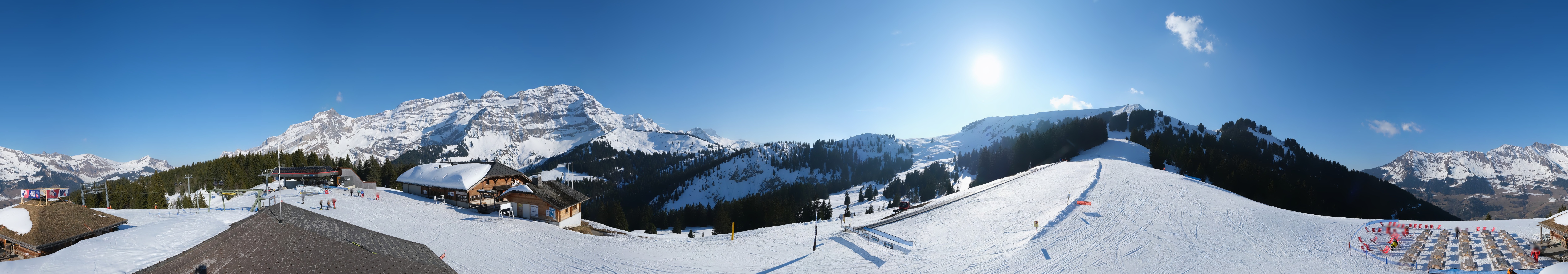 Archiv Foto Webcam Villars Gryon Diablerets Isenau Panorama