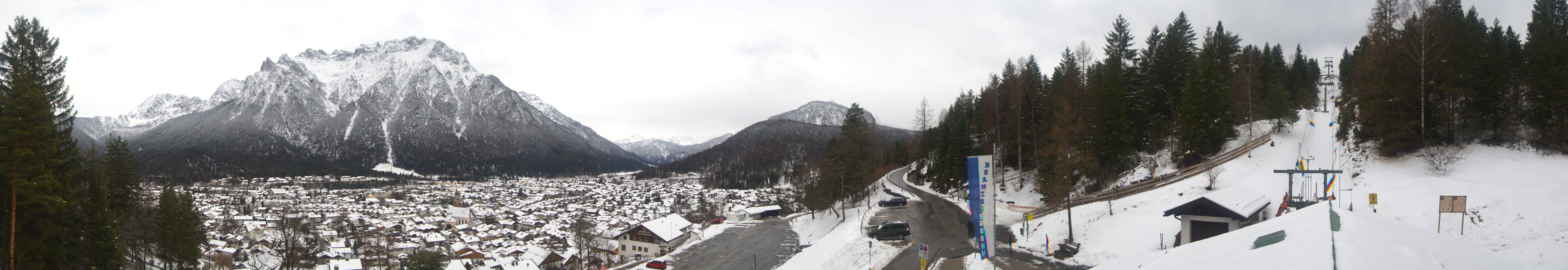 Archiv Foto Webcam Mittenwald Panoramablick