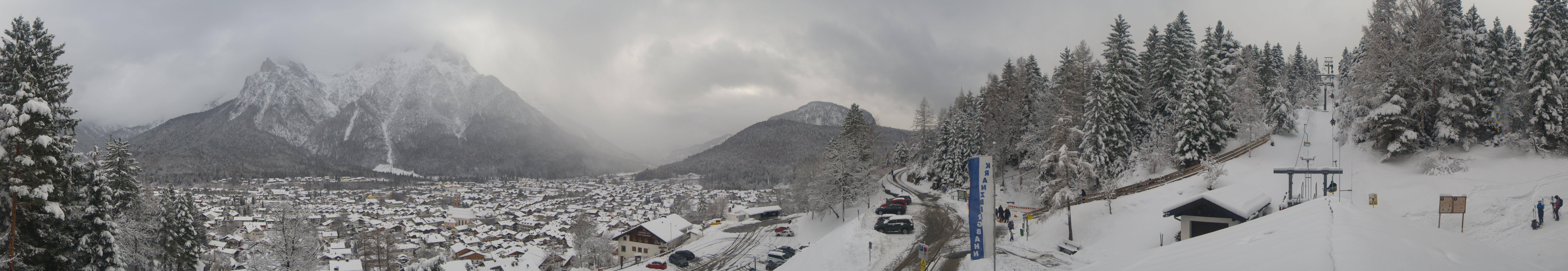 Archiv Foto Webcam Mittenwald Panoramablick