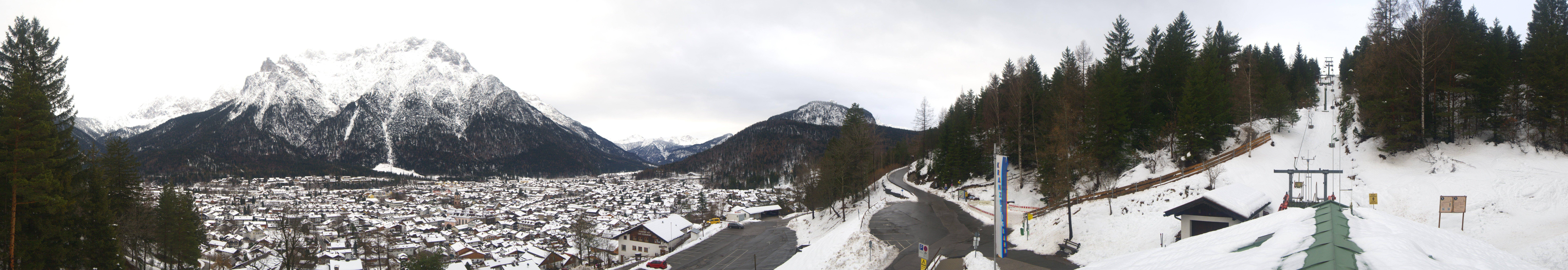Archiv Foto Webcam Mittenwald Panoramablick