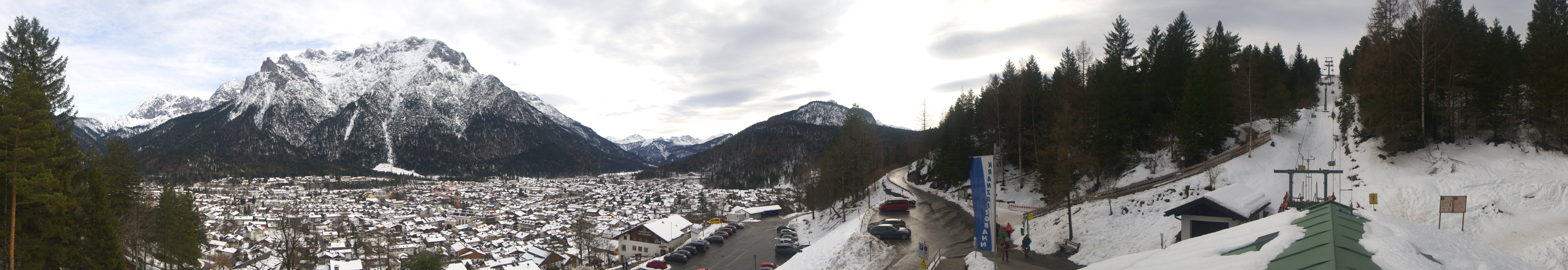Archiv Foto Webcam Mittenwald Panoramablick