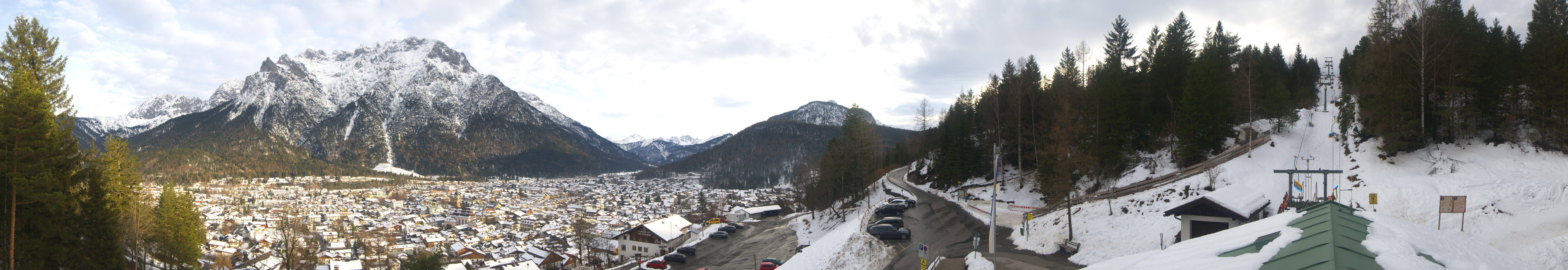 Archiv Foto Webcam Mittenwald Panoramablick
