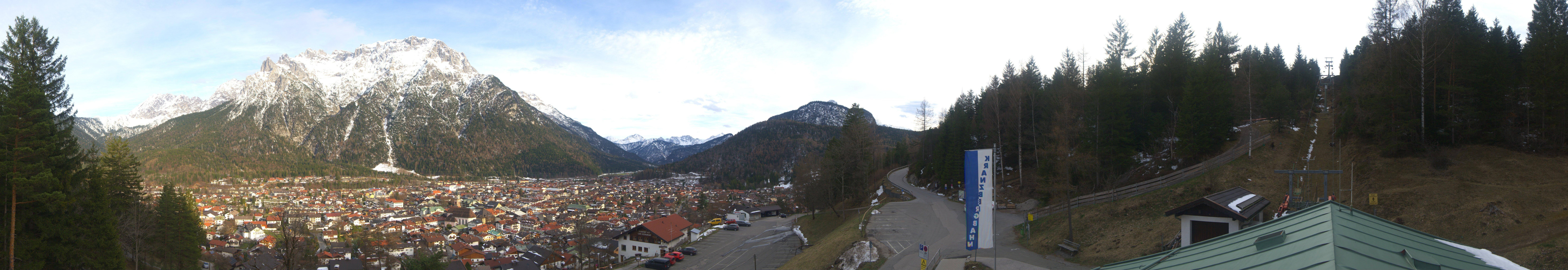 Archiv Foto Webcam Mittenwald Panoramablick