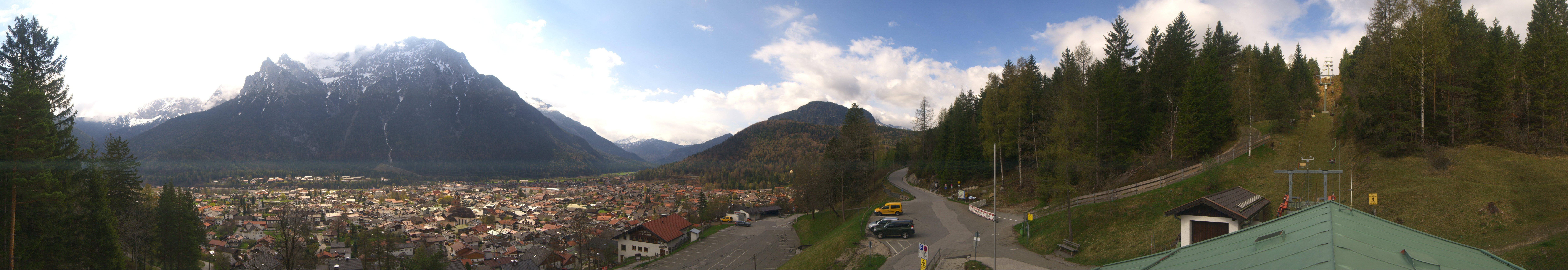 Archiv Foto Webcam Mittenwald Panoramablick