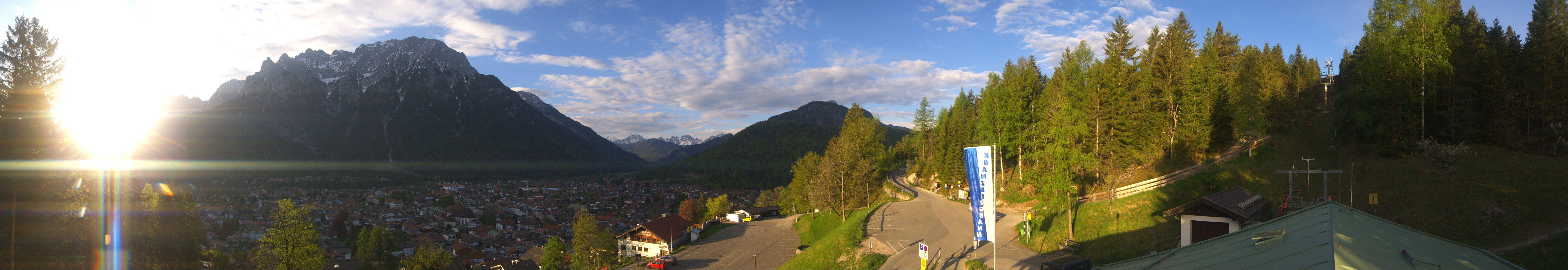 Archived image Webcam Mittenwald Panoramic view