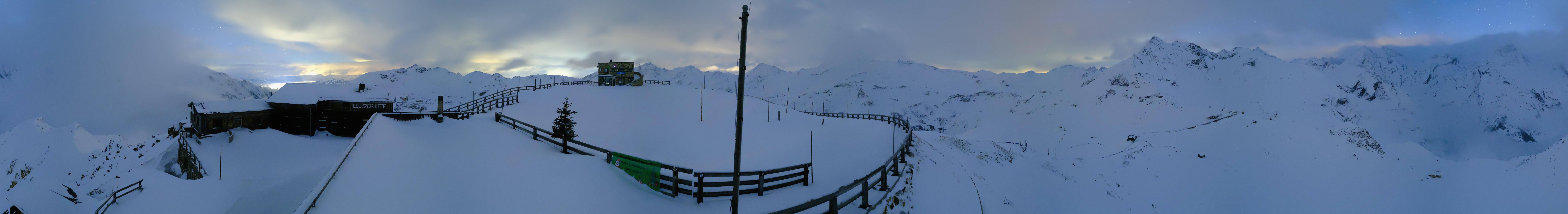 Archived image Webcam Panorama Grossglockner High Alpine Road - Edelweißhütte