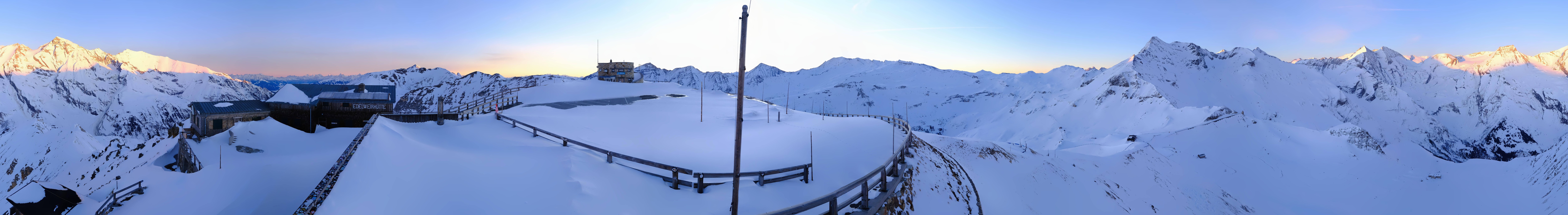 Archived image Webcam Panorama Grossglockner High Alpine Road - Edelweißhütte