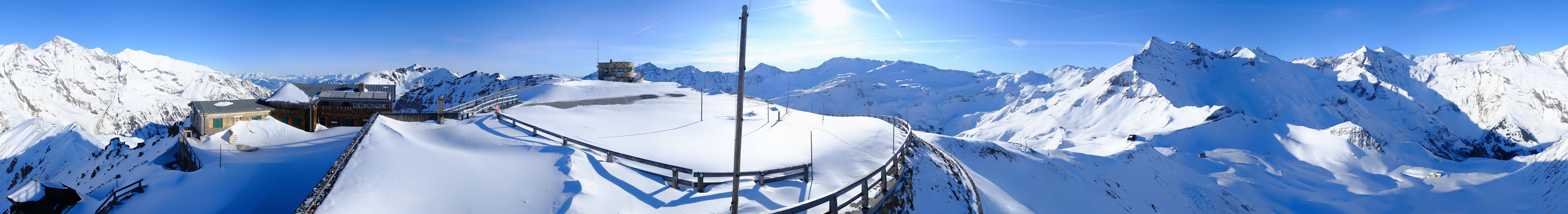 Archived image Webcam Panorama Grossglockner High Alpine Road - Edelweißhütte
