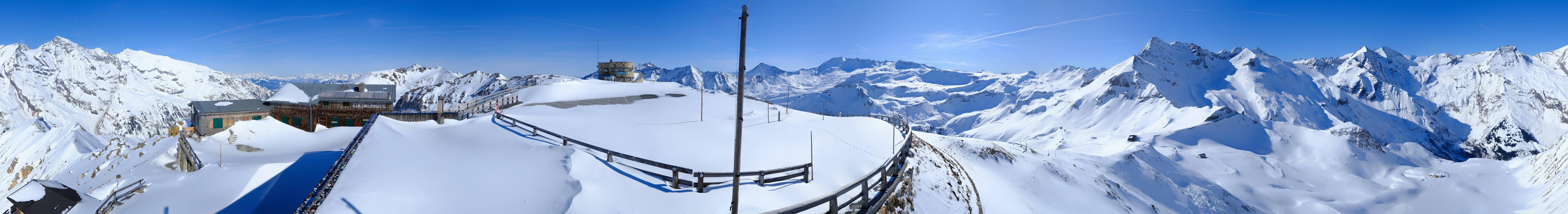 Archived image Webcam Panorama Grossglockner High Alpine Road - Edelweißhütte