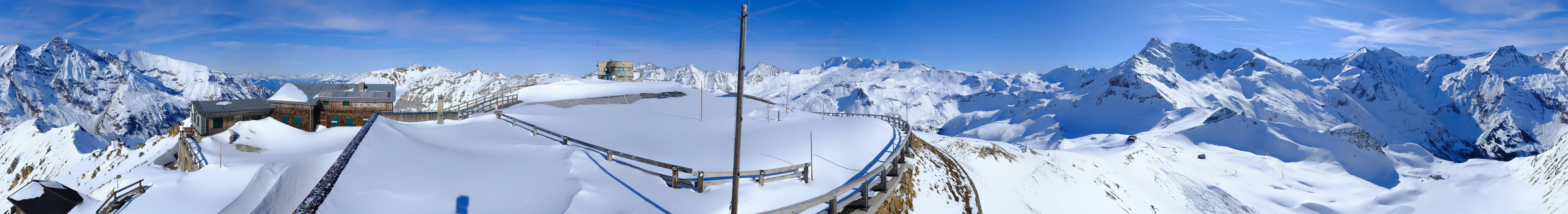 Archived image Webcam Panorama Grossglockner High Alpine Road - Edelweißhütte