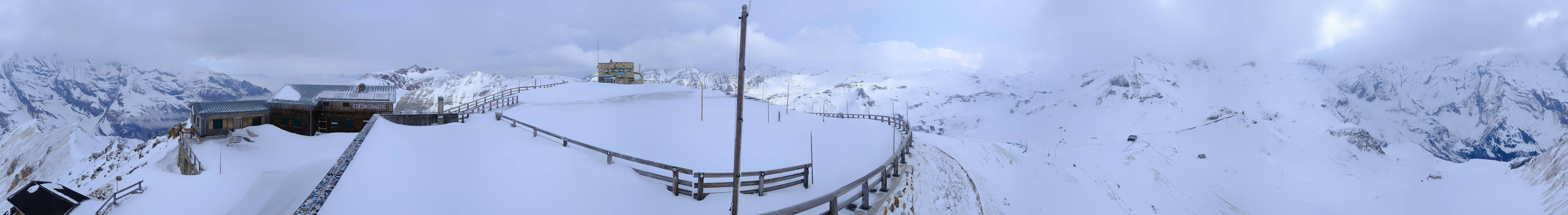 Archived image Webcam Panorama Grossglockner High Alpine Road - Edelweißhütte